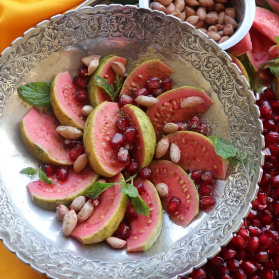 Guava and pomegranate salad