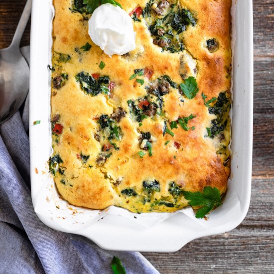 Healthier Cornbread Breakfast Bake