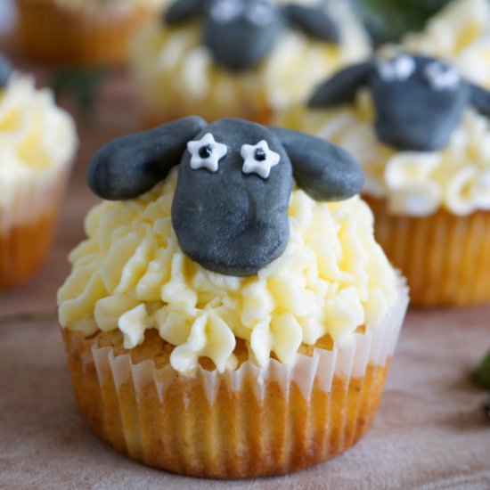 Cute Sheep Cupcakes