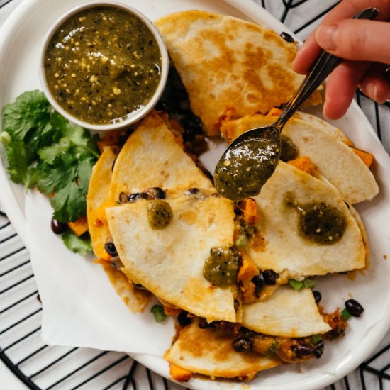 Sweet Potato Black Bean Quesadillas