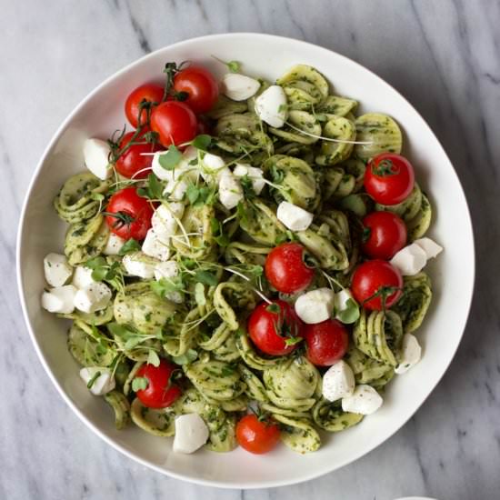 Caprese Pesto Pasta Salad