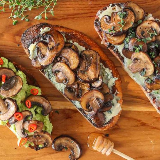 Mushrooms on Toast – 3 Ways