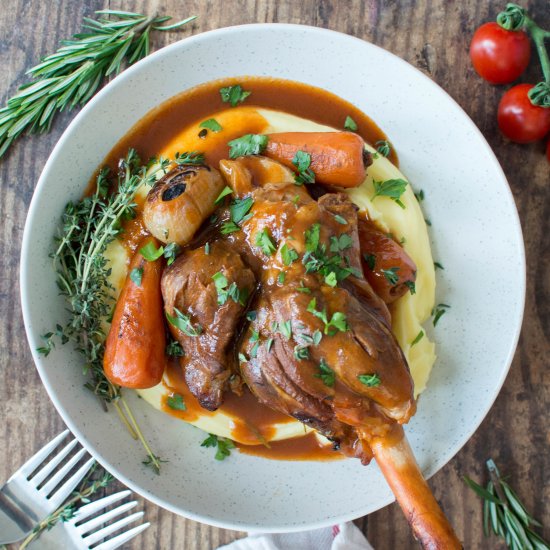 Braised Lamb Shanks With Mash