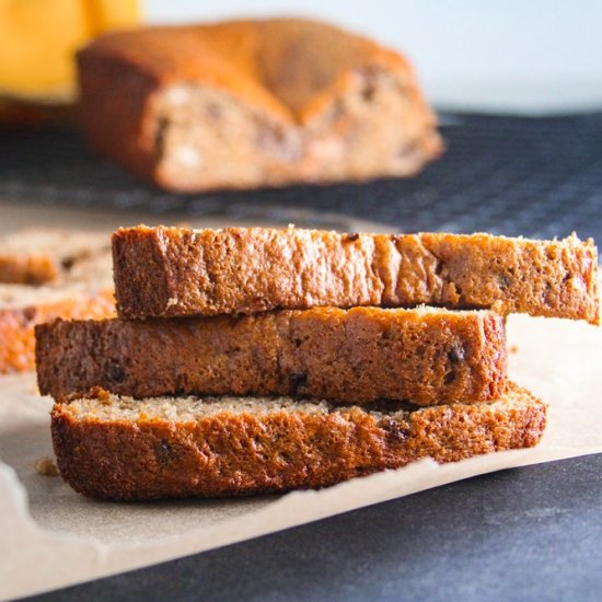 Healthy Banana Bread With Chocolate