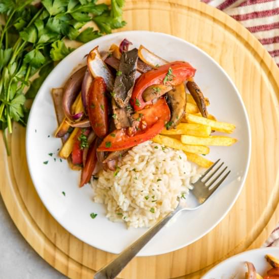 Vegan Lomo Saltado