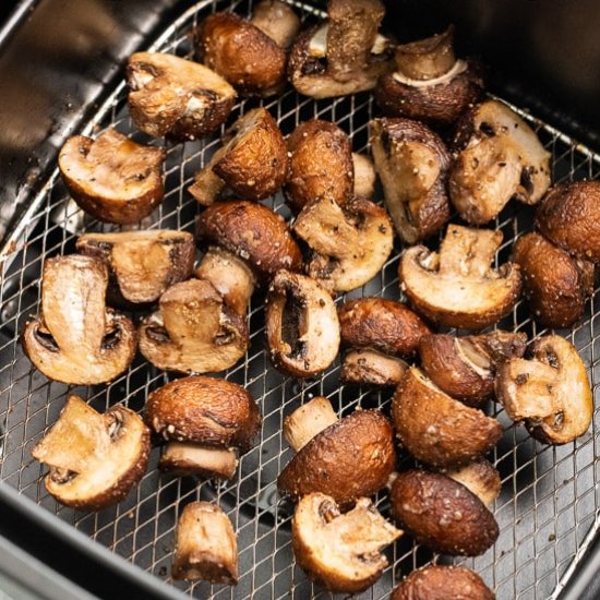 air fryer garlic mushrooms