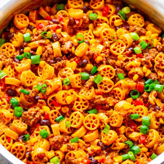 Beef Taco Pasta Skillet