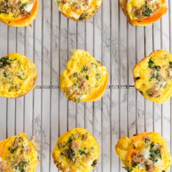 Turkey, Kale and Squash Egg Muffins