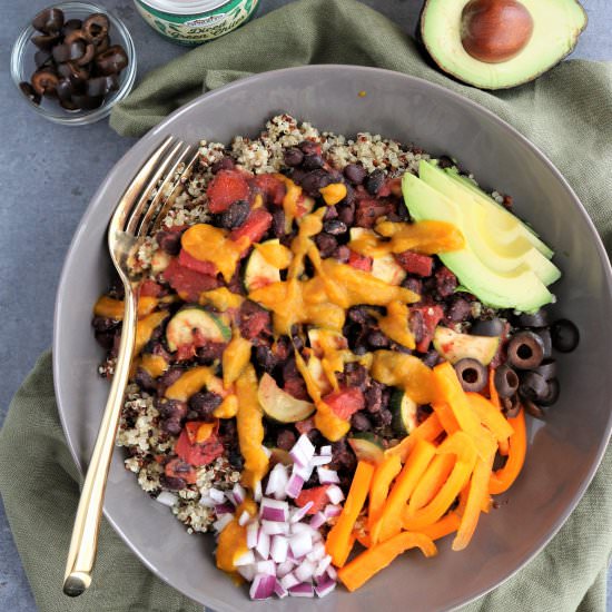 Burrito Bowl & Pumpkin-Chile Sauce