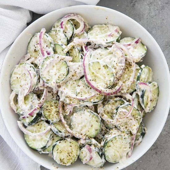 Creamy Italian Cucumber Salad