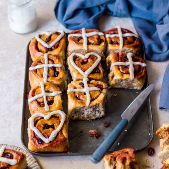 Hot Cross Bun Cinnamon Scrolls