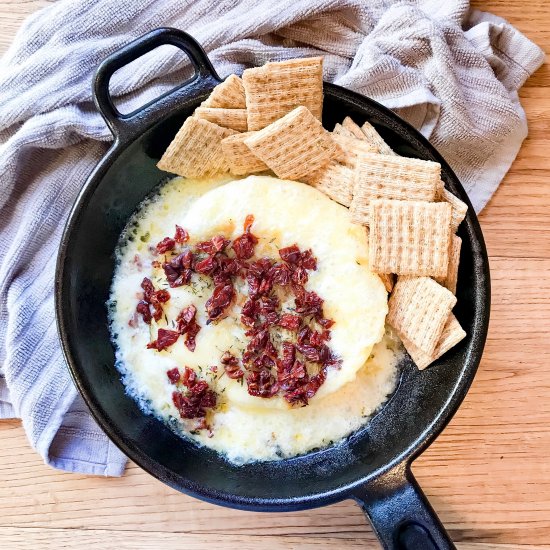 Sun-dried tomato baked Brie