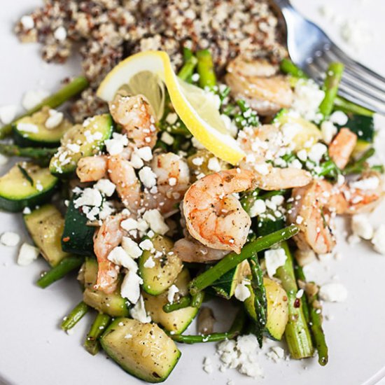 Skillet Shrimp and Spring Veggies