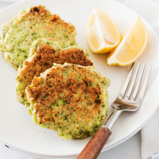 Feta and Broccoli Fritters