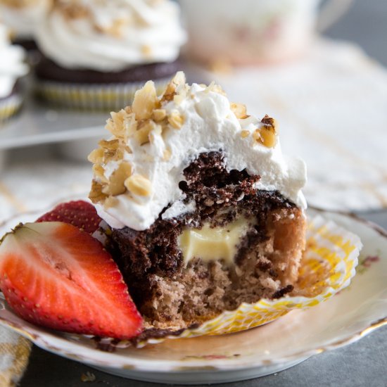 Banana Split Cupcakes