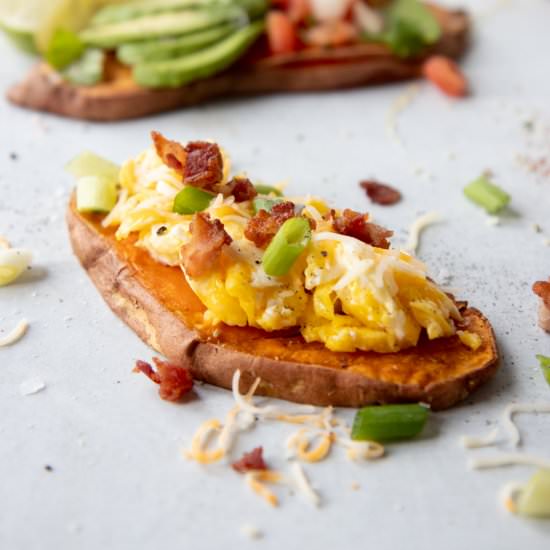 Sweet Potato Toast 4 Ways