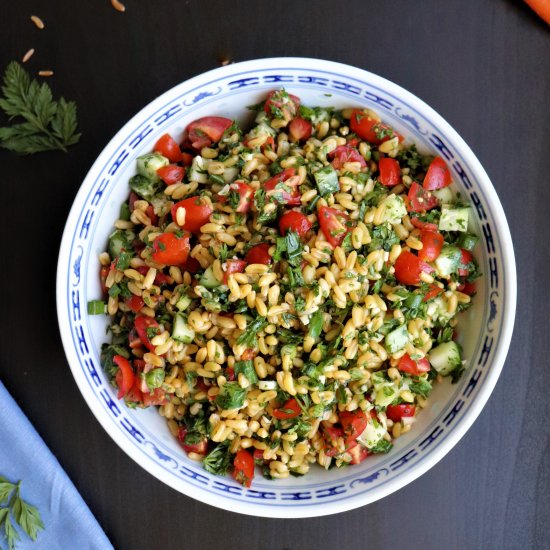 Carrot Top Tabbouleh with Kamut