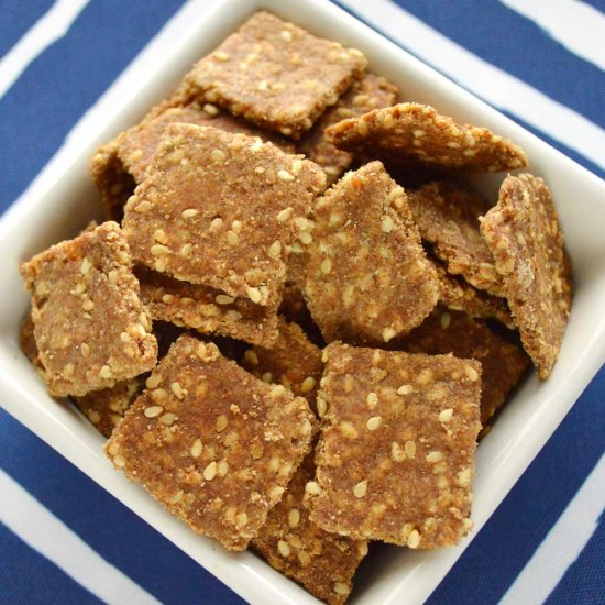 Sesame Whole Wheat Crackers