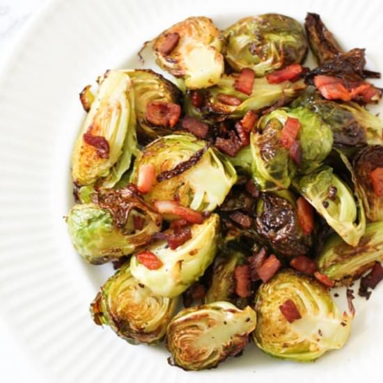 Roasted Brussels Sprouts with Bacon