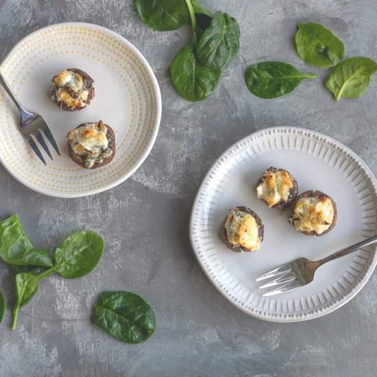 Spinach Artichoke Stuffed Mushrooms