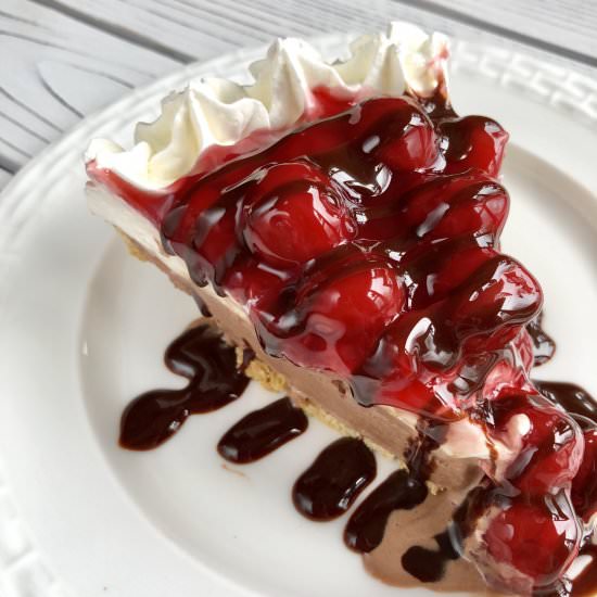 No Bake Black Forest Ice Cream Pie