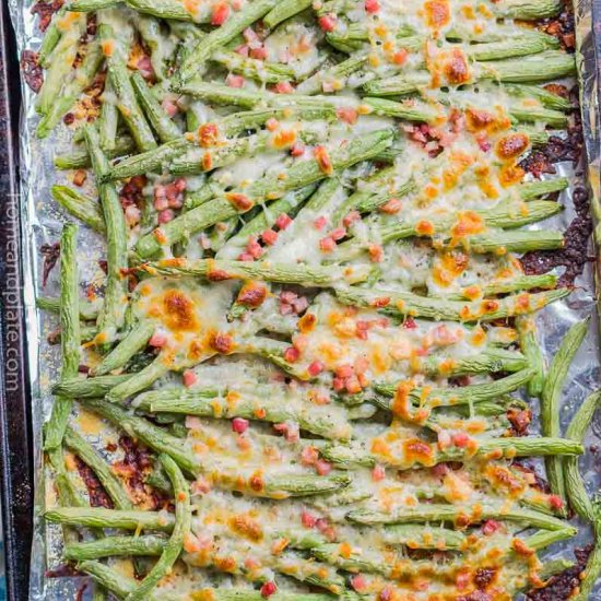 Cheesy Pancetta Green Beans