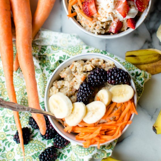 Carrot Banana Protein Oatmeal