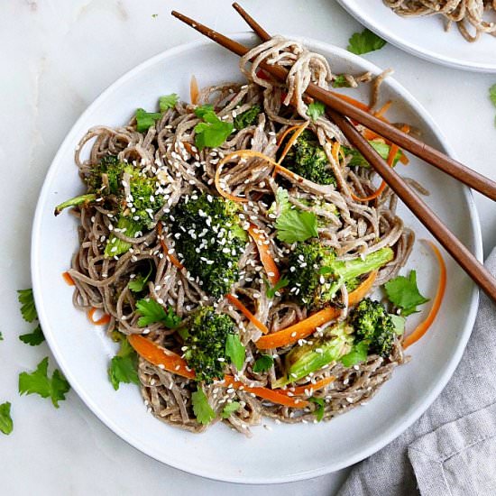 Peanut Soba Noodles with Broccoli