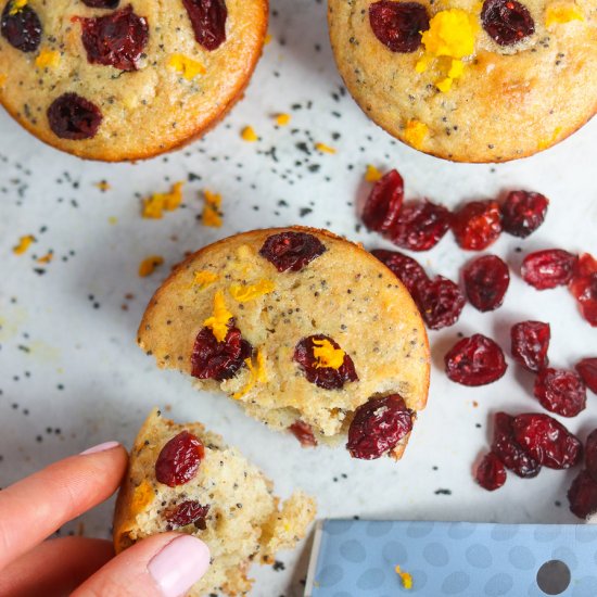 Cranberry Orange Poppy Seed Muffins