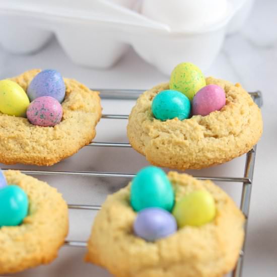 Almond Birds Nest Cookies