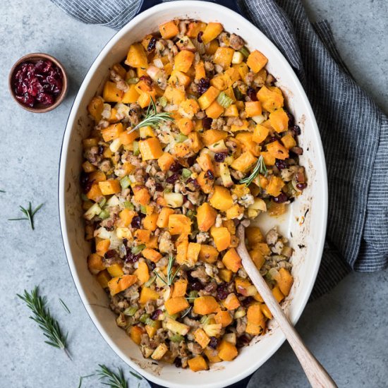 Baked Butternut Squash Hash