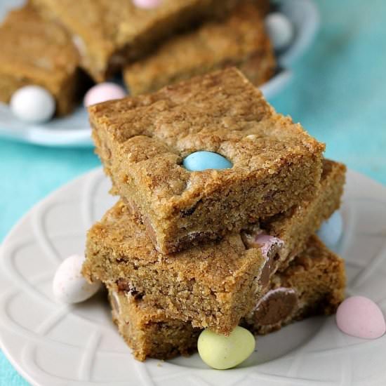 Cadbury Mini Eggs Cookie Bars