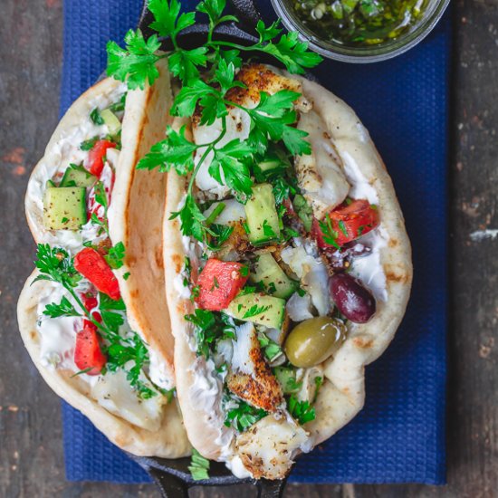 Grilled Fish Gyros