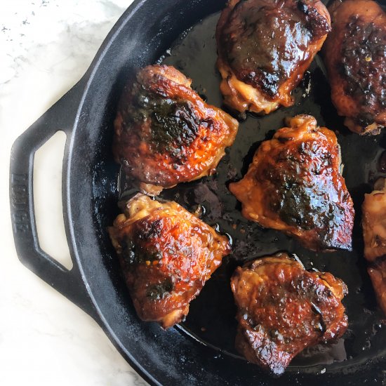 Sweet & Sour Glazed Chicken Thighs