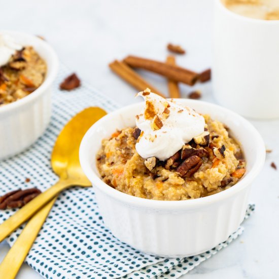 Carrot Cake Oatmeal with Coco Whip