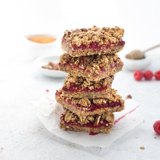 Vegan Raspberry Oat Bars