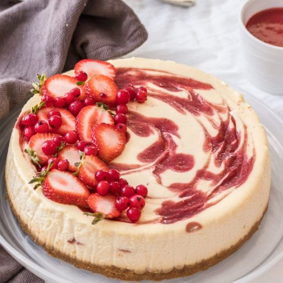 Strawberry Swirl Cheesecake