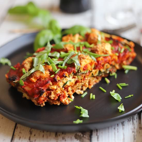 Vegan lasagna for one