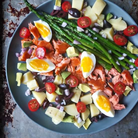 Smoked Salmon Spring Salad With Egg