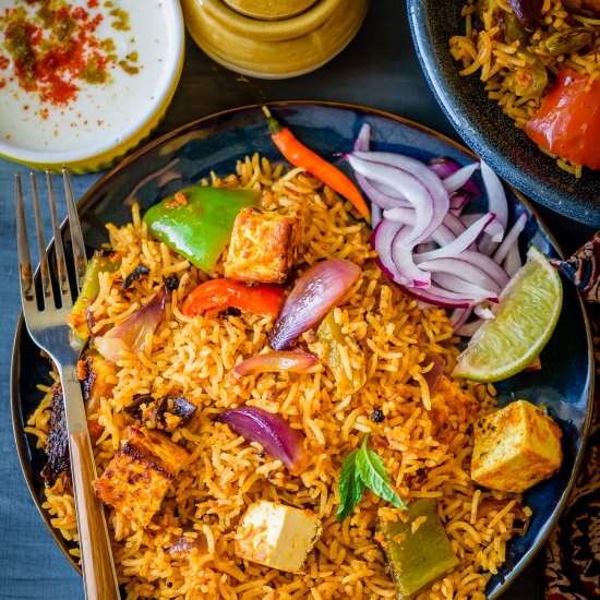 Tofu Tikka Biryani