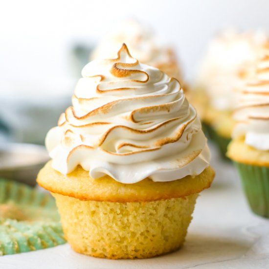 Lavender lemon meringue cupcakes