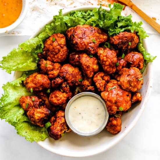 Air Fryer BBQ Cauliflower Wings