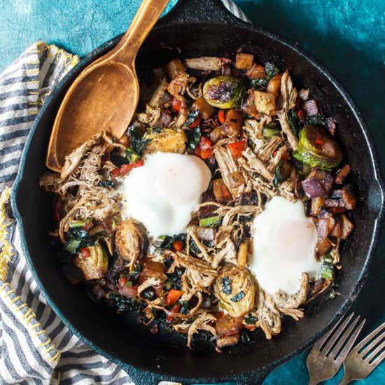 Low-Carb Pulled Pork Breakfast Hash