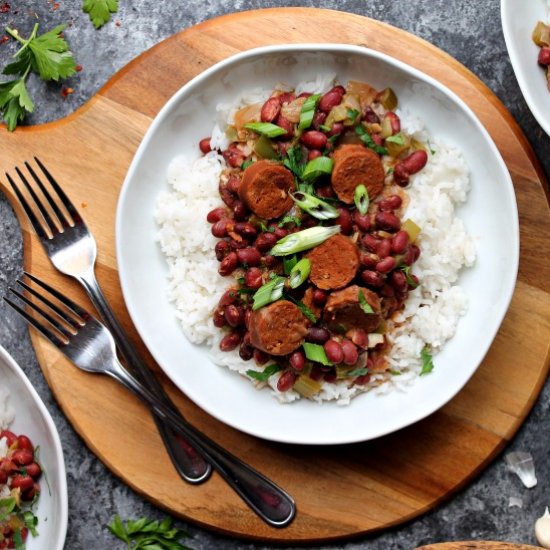 Vegan Slow Cooker Red Beans & Rice