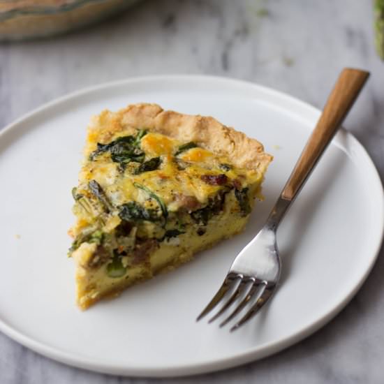 Asparagus & Sausage Quiche