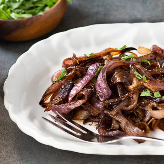 Roasted Maple Balsamic Onions