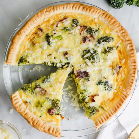 Broccoli Cheddar Quiche