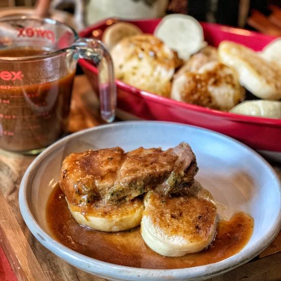 Instant Pot Pork & Bread Dumplings