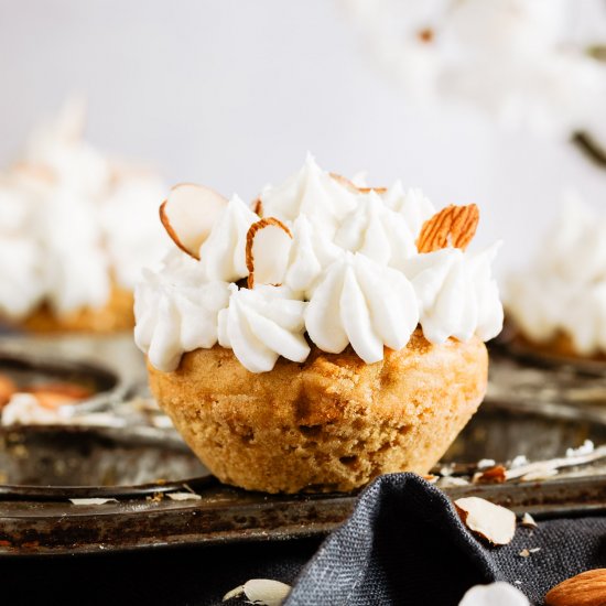 CARROT CAKE CUPCAKES WITH ALMONDS