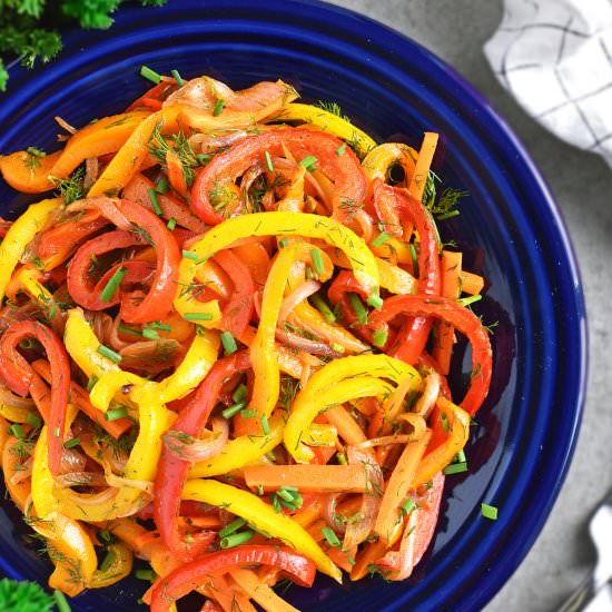 Oven Roasted Pepper Salad Recipe